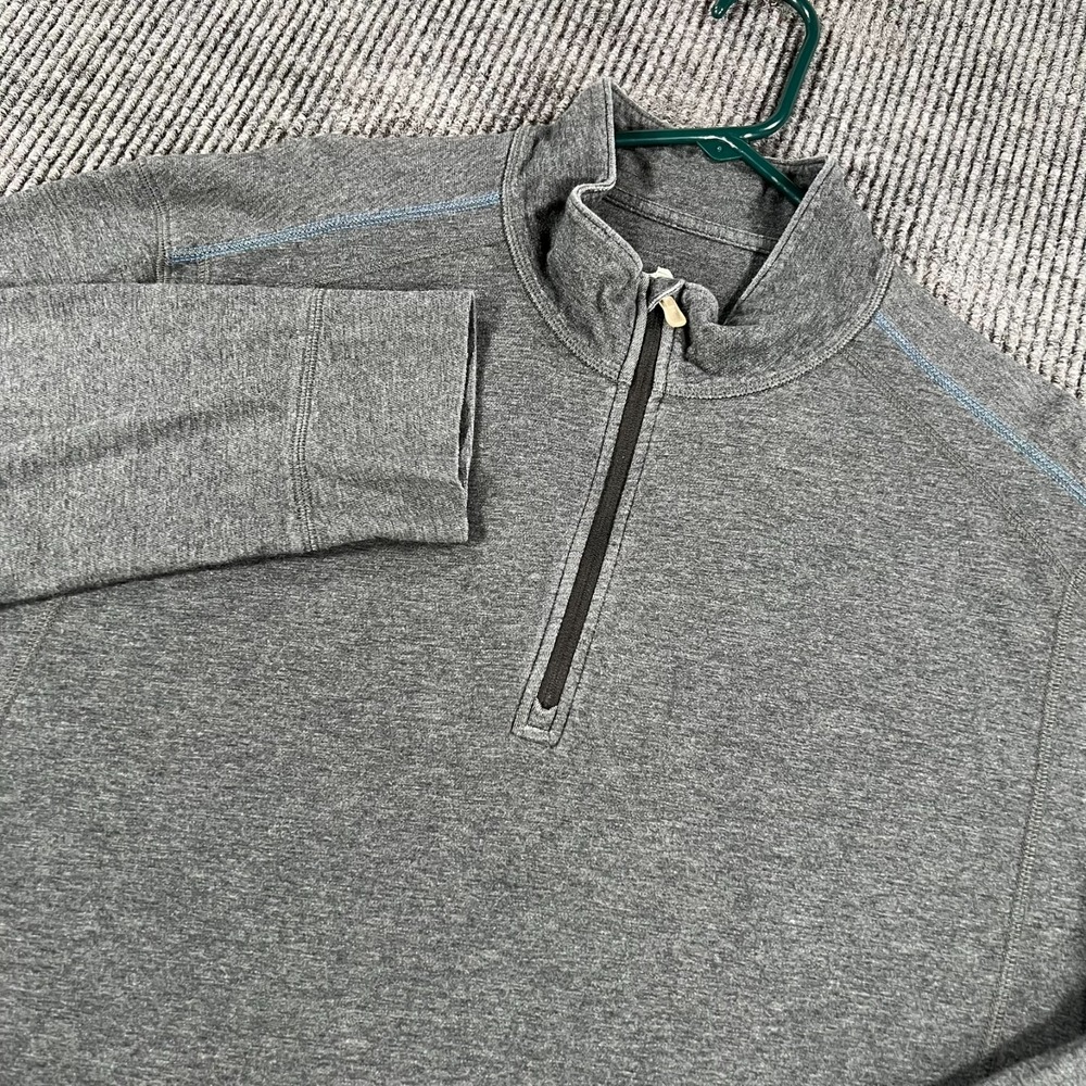 Tommy Bahama Island Zone Pullover Shirt Mens XLT Extra Large Tall Gray 1/4 Zip